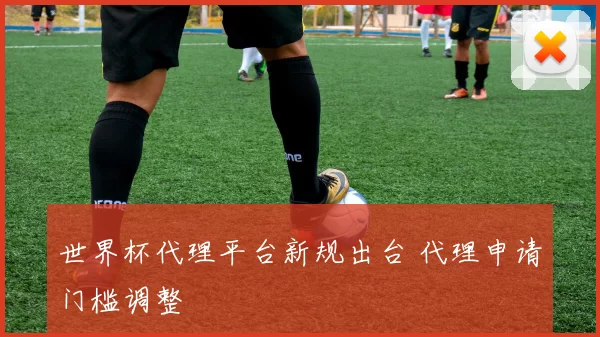 世界杯代理平台新规出台 代理申请门槛调整